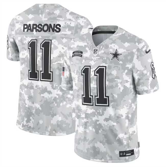 Men%27s Dallas Cowboys #11 Micah Parsons 2024 Arctic Camo Salute To Service Limited Stitched Jersey Dyin->dallas cowboys->NFL Jersey